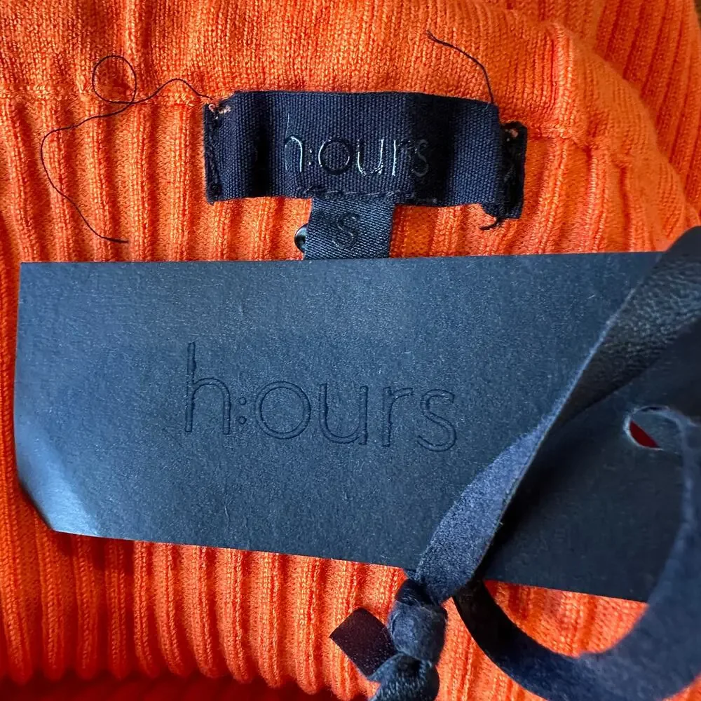 Revolve Orange Strapless Mini Dress SMALL Bodycon Tube Rib Knit H:ours $138 NEW - Picture 7 of 7